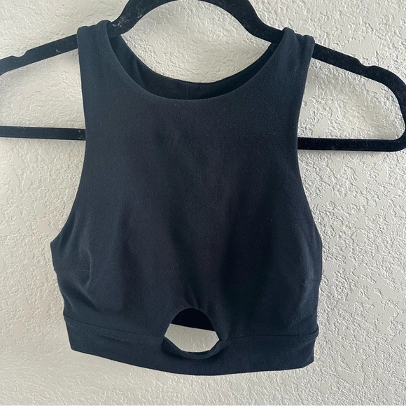 Abercrombie and Fitch Wide-Strap High-Neck Cutout Bralette - Picture 1 of 6